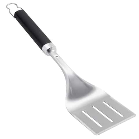 Load image into Gallery viewer, Weber Precision Stainless Steel Black/Silver Grill Spatula 4.25&quot;
