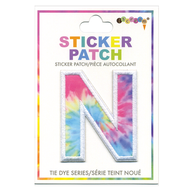 N Initial Tie Dye Sticker Patch