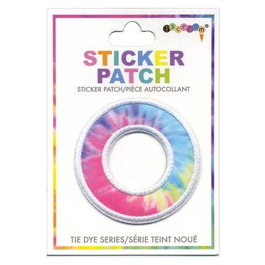 O Initial Tie Dye Sticker Patch