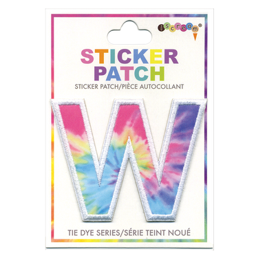 W Initial Tie Dye Sticker Patch