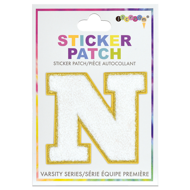 N Initial Varsity Sticker Patch