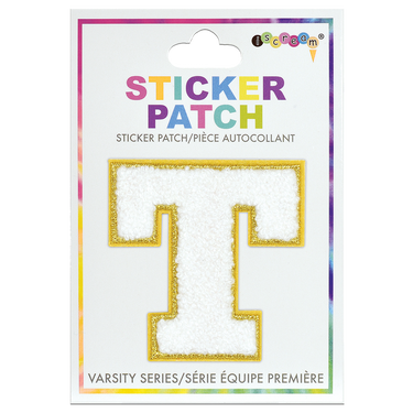 T Initial Varsity Sticker Patch