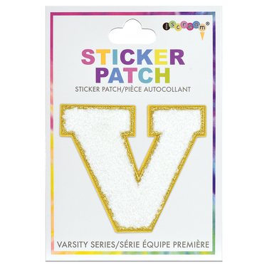 V Initial Varsity Sticker Patch