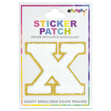 X Initial Varsity Sticker Patch