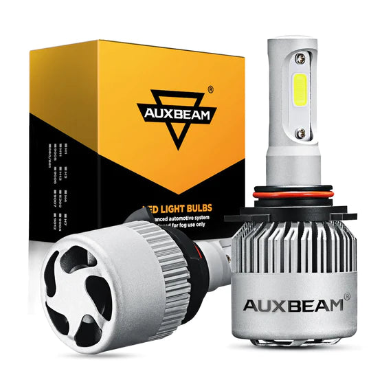 AUXBEAM 9012/HIR2 LED HEADLIGHT BULBS 72W 8000ML S2 SERIES SUPER BRIGHTES COB 6500K COOL WHITE | 2 BULBS