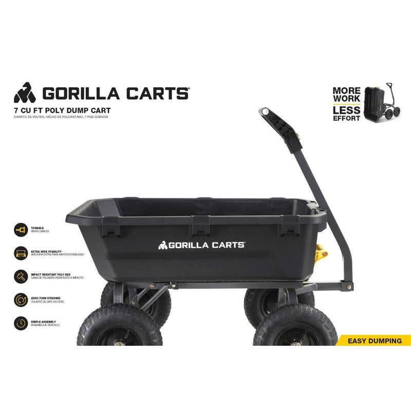 Load image into Gallery viewer, Gorilla Carts Poly Dump Cart 1200 lb. cap.
