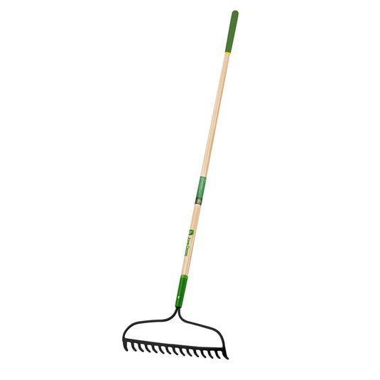 John Deere 66 in. 15 Tine Steel Bow Rake Wood Handle