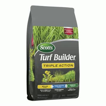 Scotts Turf Builder Triple Action Weed & Feed Lawn Fertilizer For Multiple Grass Types 4000 sq ft