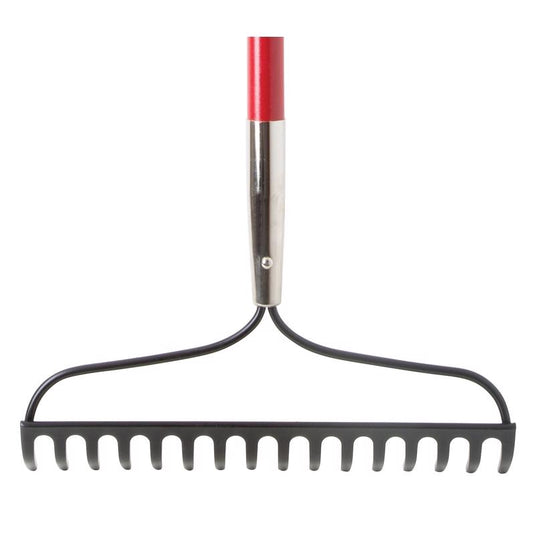 Ace 57 in. 16 Tine Steel Bow Rake Fiberglass Handle