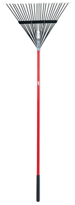 Ace 65 in. 24 Tine Steel Rake Fiberglass Handle