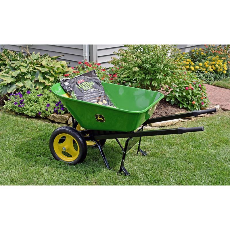 Load image into Gallery viewer, JD John Deere Steel Wheelbarrow 7 cu ftSTEEL 7CF
