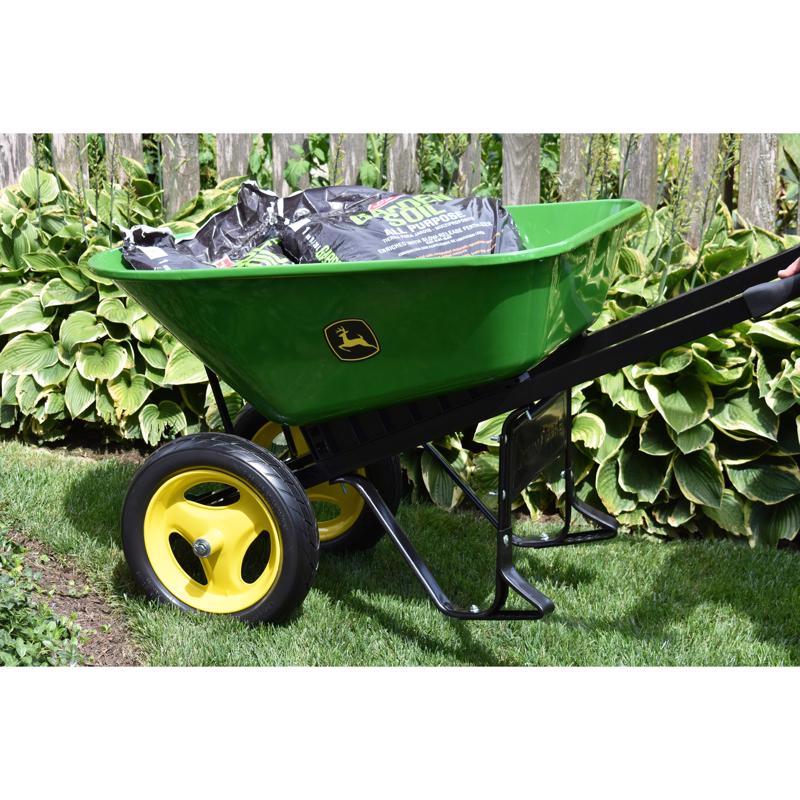Load image into Gallery viewer, JD John Deere Steel Wheelbarrow 7 cu ftSTEEL 7CF
