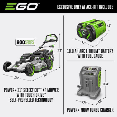 EGO Power+ 800 Series LM2156SP 21 in. 56 V Battery Self-Propelled Lawn Mower Kit (Battery & Charger)