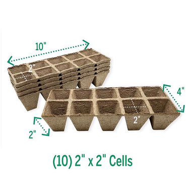 Jiffy 10 Cells 4 in. H X 10 in. W X 4 in. L Seed Starting Peat Pot 5 pk