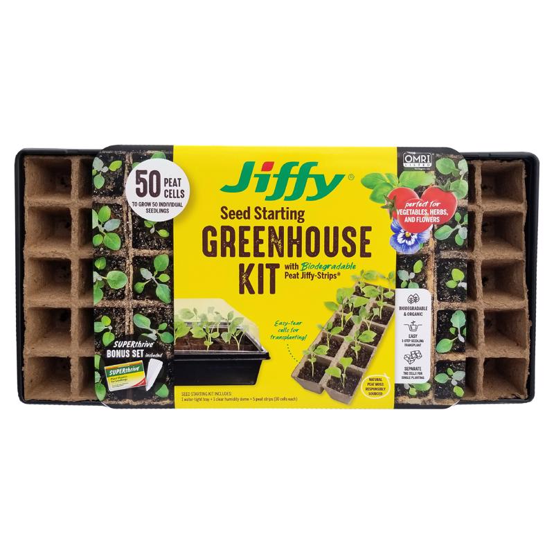 Load image into Gallery viewer, Jiffy 50 Cells 5.5 in. H X 11 in. W X 21 in. L Seed Starting Kit 1 pk
