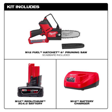 Milwaukee M12 FUEL 2527-21 6 in. 12 V Battery Pruning Saw Kit (Battery & Charger)