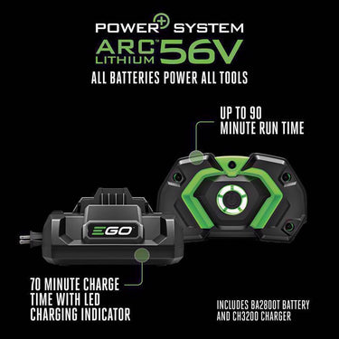 EGO Power+ LB7654 200 mph 765 CFM 56 V Battery Handheld Leaf Blower Kit (Battery & Charger)