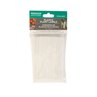 Panacea 4 in. H X 3.63 in. W X 0.5 in. D White Plastic Plant Label