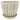 Border Concepts 9 in. H X 10.25 in. W Ceramic Dimensional Planter White