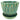 Border Concepts 9 in. H X 10.25 in. W Ceramic Dimensional Planter Green
