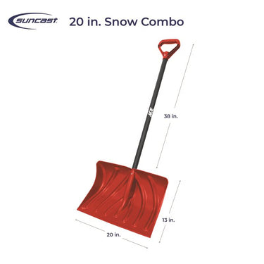 Suncast 20 in. W X 51 in. L Poly Snow Shovel