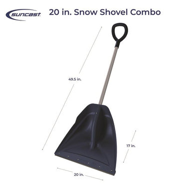 Suncast 20 in. W X 49 in. L Poly Snow Shovel