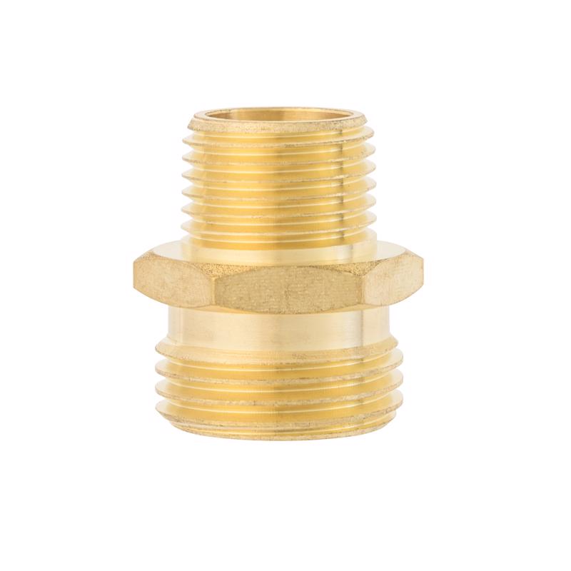 Load image into Gallery viewer, Ace 3/4 in. MHT x 1/2 in. MPT in. Brass Threaded Double Male Hose Adapter
