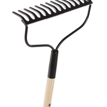 Home Plus+ 54 in. 14 Tine Steel Bow Rake Wood Handle