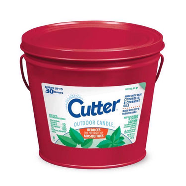Cutter Outdoor Citronella Bucket Candle Candle For Mosquitoes 17 oz