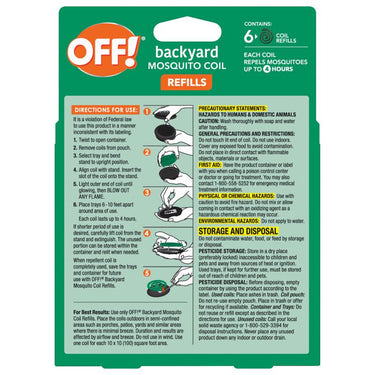 OFF! Insect Repellent Refill Coil For Mosquitoes 2.118 oz