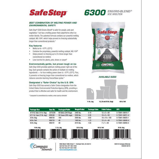 Safe Step Enviro-Blend 6300 Magnesium Chloride Pet Friendly Granule Ice Melt 25 lb