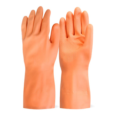 Unlined Orange Heavy Latex Glove XL