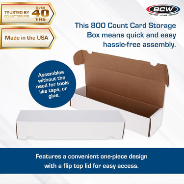 BCW Trading Card Storage Box | Holds 800 Cards
