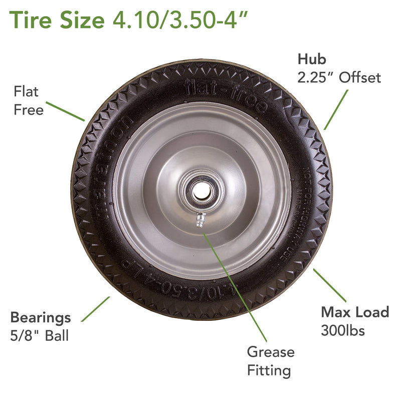 Load image into Gallery viewer, Marathon 4 in. D X 10.3 in. D 300 lb. cap. Offset Hand Truck Tire Polyurethane 1 pk
