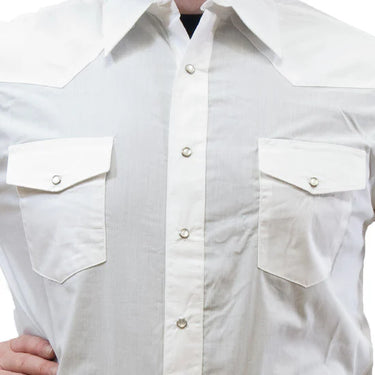 Wrangler Men's Long Sleeve Sport Shirt (White) Size 4XL