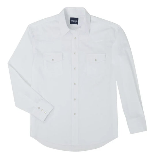 Men's 4X Long Sleeve White Sport Shirt