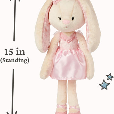 GUND Take-Along Friends Plush, Curtsy Ballerina Bunny 15"
