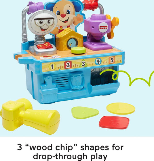 Fisher-Price Laugh & Learn Baby & Toddler Toy Busy Learning Tool Bench Pretend Construction Workbench For Ages 6+ Months
