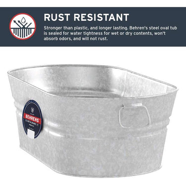 Behrens 2 gal Steel Tub Oval