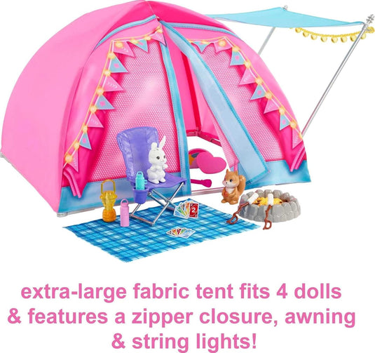 Barbie It Takes Two Camping Playset With Tent, 2 Barbie Dolls & Accessories