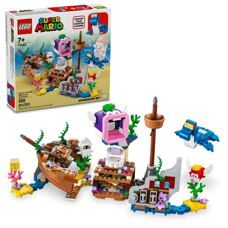 Load image into Gallery viewer, Lego Super Mario Dorrie&#39;s Sunken Shipwreck Adventure Expansion Set 500pc
