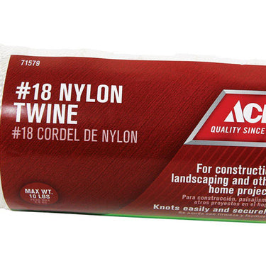 Ace 18 # X 1050 ft. L White Twisted Nylon Twine