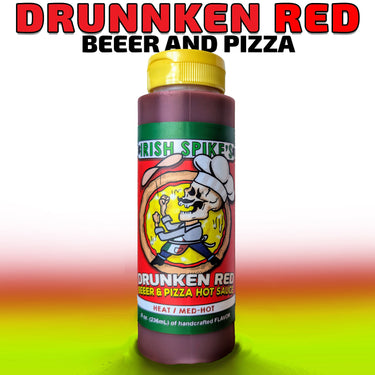 DRUNNKEN RED -Beeer & Pizza Hot Sauce (med-hot)