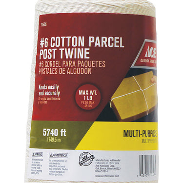 Ace 5740 ft. L White Twisted Cotton Twine
