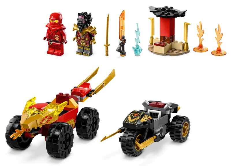 Load image into Gallery viewer, Lego Ninjago Kai and Ras&#39;s Car and Bike Battle 103pc
