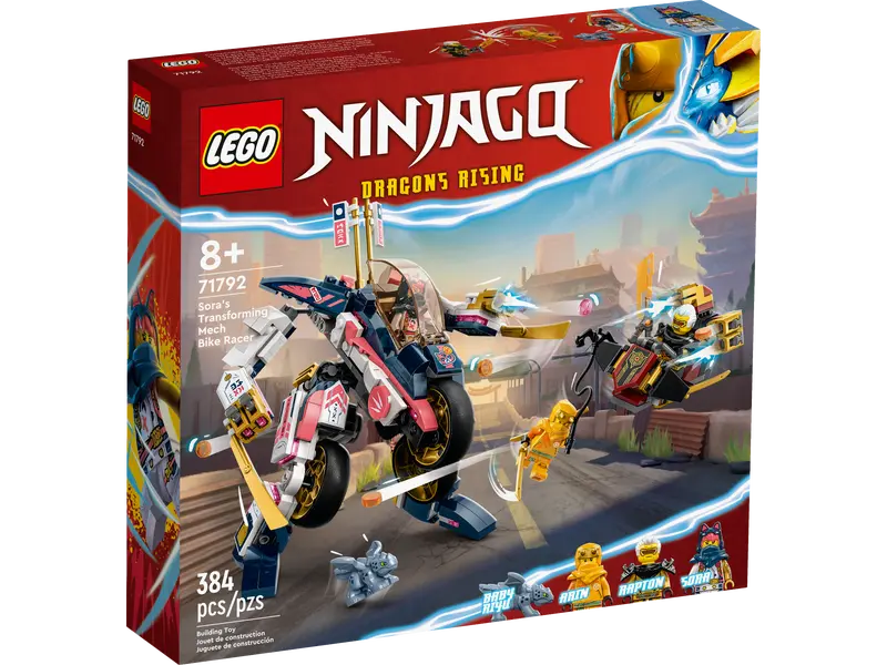 Load image into Gallery viewer, Lego Ninjago Sora&#39;s Transforming Mech Bike Racer 384pc
