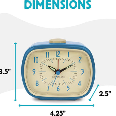 Kikkerland Retro Alarm Clock – Blue