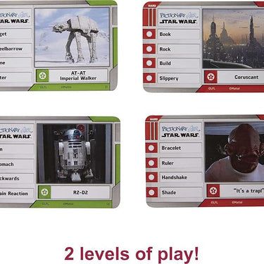 Mattel Games Pictionary Air Star Wars Family Game for Kids & Adults with R2-D2 Light Pen and Themed Picture Clue Cards