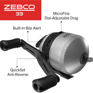 Zebco 33 5'6" Spincast 2-Piece Fishing Rod Combo Kit