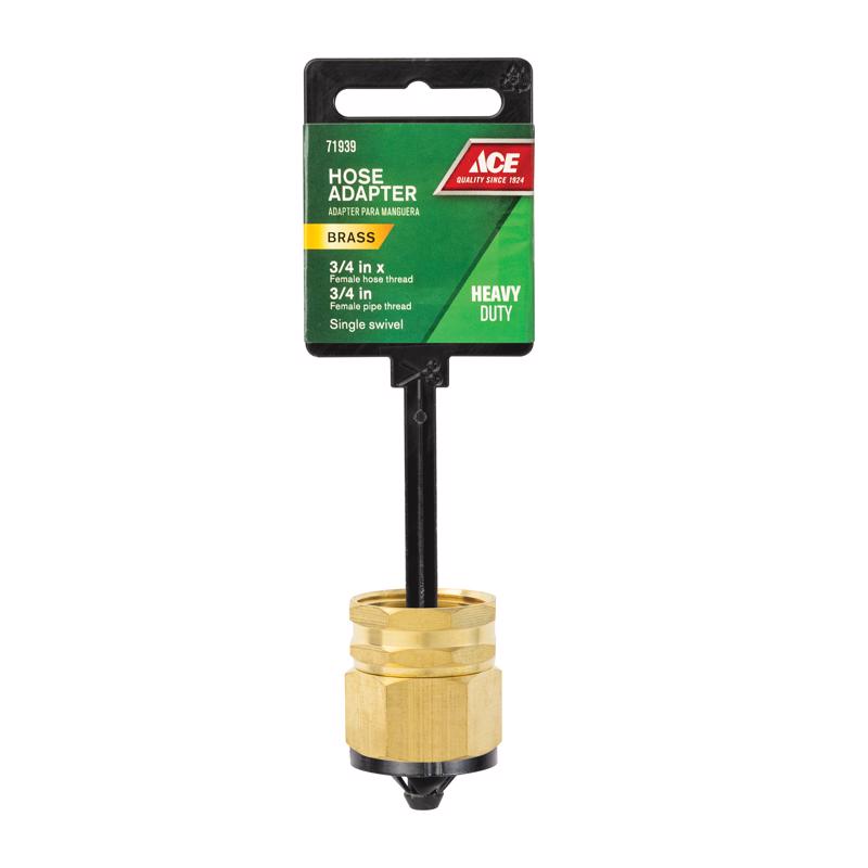 Load image into Gallery viewer, Ace 3/4 in. FHT x 3/4 in. FPT in. Brass Threaded Female Hose Adapter
